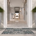thumbnail image 3 of Safavieh Courtyard Vivienne Geometric Indoor/Outdoor Area Rug, Light Gray/Anthracite/Aqua, 5'3" x 7'7", 3 of 8