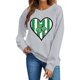 thumbnail image 5 of Suéteres de Manga Larga de Mujer con Cuello Redondo Impreso Suelto Casual para la Fiesta Del Día de San Patricio Y el Uso Diario, 5 of 6