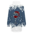 thumbnail image 4 of Telankuip Christmas Hoodies Dress for Women Long Sleeve Warm Comfy Red Print Long Sweatshirts Casual Light Merry Xmas Loose Soft Gradient Hooded Pullover Tops Blue XXL, 4 of 6