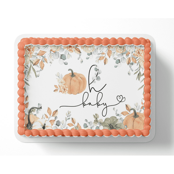 Fall Baby Shower Cake Topper, Pumpkin Baby Shower Cake Topper