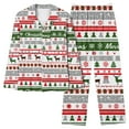 thumbnail image 2 of Xihbxyly Christmas Pajamas for Women, Women's Christmas Printed Pajama Set for Daily Home Wear Two-Piece Pajama Set with Pocket, 2 of 6