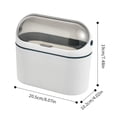 thumbnail image 2 of HOTWINTER Mini Trash Can with Lid, Mini Waste Basket for Desktop, Small Office Countertop Garbage Can, Mountable Tiny Wastebasket for RV, Dorm, Freezer, Laundry, 2 of 6