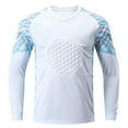 thumbnail image 2 of inhzoy Kids Youth Padded Goalkeeper Jersey Football Long Sleeve Goalie Shirts White M, 2 of 4