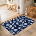 thumbnail image 2 of Entryway Rug 2'x3', Navy Blue Coastal Kitchen Runner Rugs Non-Slip Carpet Mats, Summer Beach Shell Conch Bedside Rugs Runners Washable Floor Carpet for Bathroom Laundry Room, 2 of 8