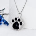thumbnail image 3 of Dorunmo Paw Urn Necklace For Ashes with Obsidian 925 Sterling Silver Pet Cremation Jewelry For Ashes Memorial Keepsake Jewelry For Pet Dog Cat Ashes Crystal Jewelry Gifts For Women, 3 of 7