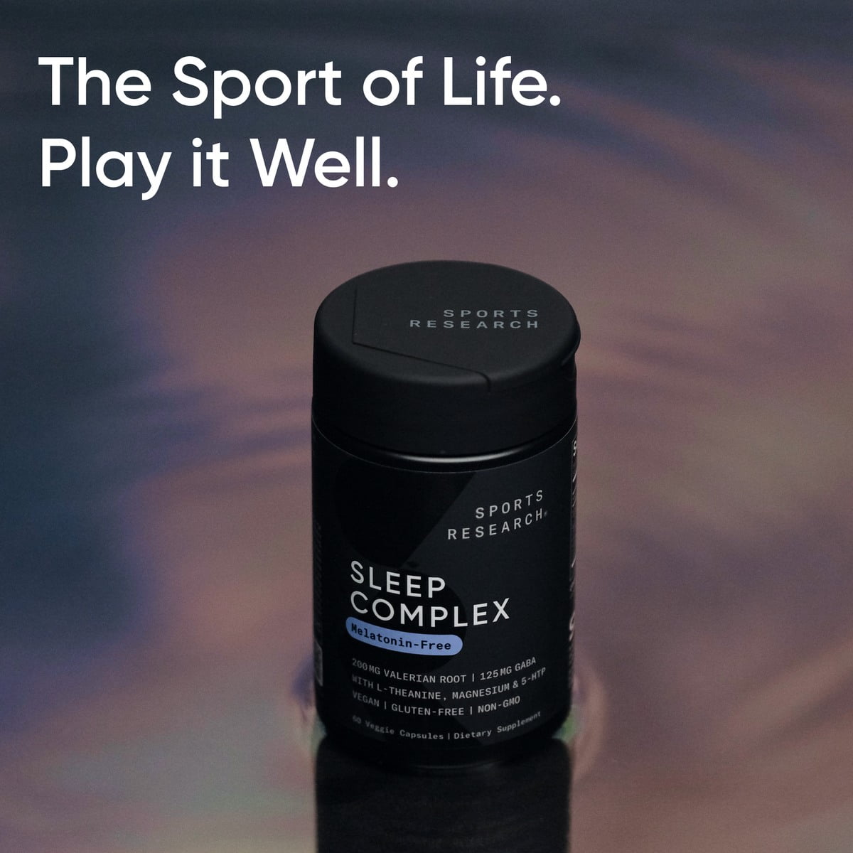 Sports Research® Sleep Complex w/ Valerian Root GABA & Magnesium - Natural Sleep Aid Relaxation