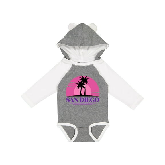 Inktastic San Diego California Beach Souvenir Girls Long Sleeve Baby Bodysuit