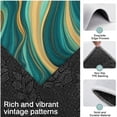 thumbnail image 3 of Teal Gold Wave Marble Pattern Kitchen Rugs Sets Of 3,Kitchen Runner Rugs Non Skid Washable,Decorative Kitchen Floor Mats for Kitchen,Sink,Laundry,17"x30"+ 17"x47" + 17"x59", 3 of 6