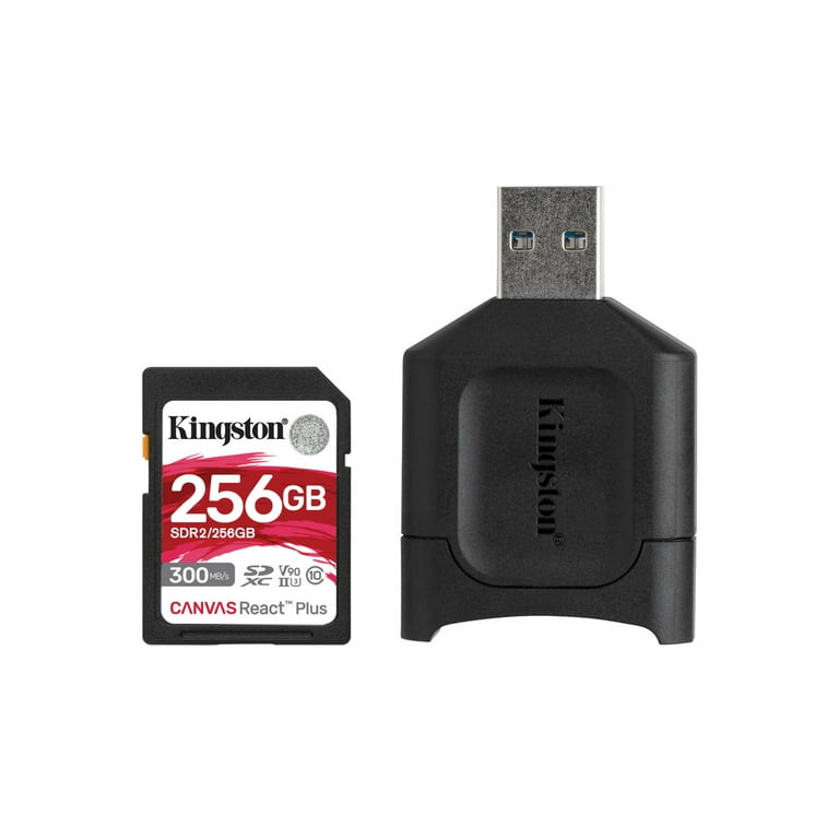 Kingston 256GB SDXC Canvas React Plus 300MB/s Read UHS-II