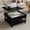 Black, variant on Kadyn 31.5 Inch Square Fluted Lift-Top Coffee Table with Hidden & Open Storage, Center Table with Hydraulic Raising Mechanism, Tea Table for Living Room, Home Office, Sofa, Natural