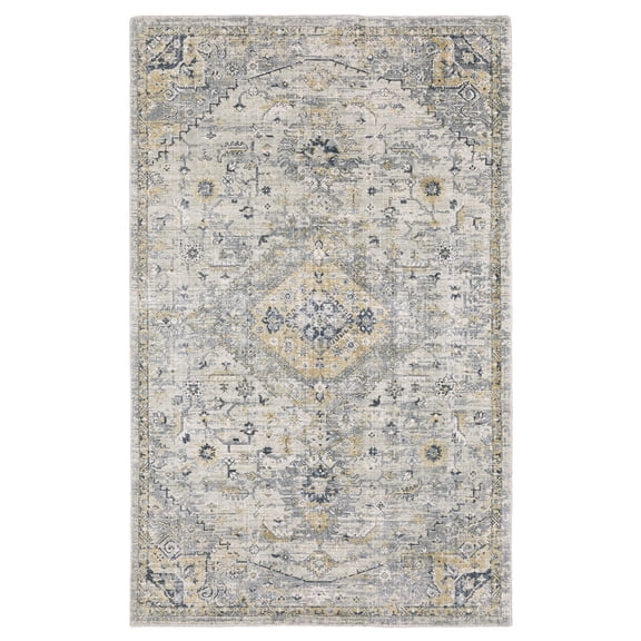 Woven Trends Waver - WIN03 - Vintage Inspired Style, Oriental Pattern, Pet & Family Friendly, Living Room, Dining Room, Office, Handmade Low Pile Wool Area Rug in Ivory - 10' x 14'
