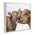 thumbnail image 2 of Stupell Industries Farmhouse Happy Cow Mother & Calf White Framed Giclee Art, 14 x 11, by George Dyachenko, 2 of 7