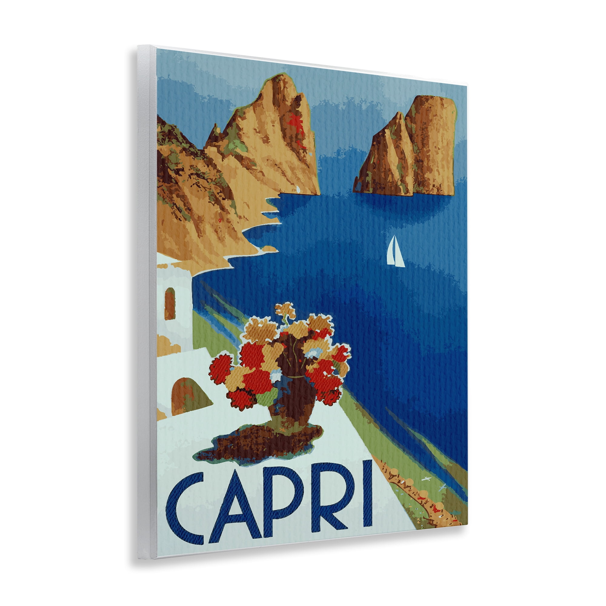 Stupell Industries Capri Island Cliffs Wall Plaque Art, design by Lil' Rue