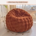 thumbnail image 2 of LIFEREVO Kids Fluffy Faux Rabbit Fur Bean Bag Cover (No Filler), Soft Cozy Fuzzy Stuffed Animal Storage Bubble Bean Bag for Plush Toys, Cute Shaggy Furry Beanbag Cover Girls Adults, Burnt Orange, 2 of 7