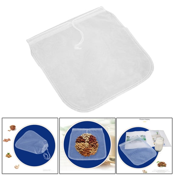 Nut Milk Bag Reusable All Purpose Food Strainer Strong Fine Nylon Mesh , Juices, Cold Brew - 46x46cm