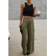 thumbnail image 4 of Pantalones cargo Dokotoo de pierna ancha y cintura alta, color verde, para mujer, 4 of 7