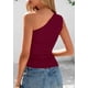 thumbnail image 2 of Blusa PRETTYGARDEN 2025 para Mujer Sin Mangas de Un Hombro Vino Tinto Talle S, 2 of 8