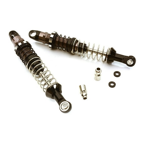 Integy RC Toy Model Hop-ups C28481BLACK 100mm Billet Machined Alloy Shocks for 1/10 Scale Crawler Off-Road