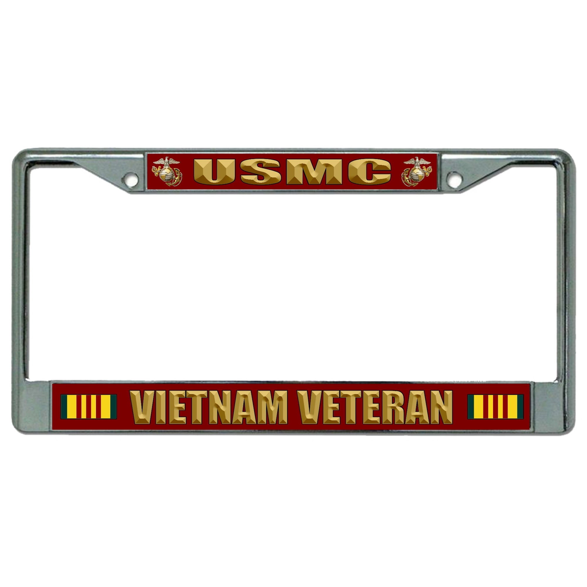 U.S.M.C. Vietnam Veteran Chrome License Plate Frame