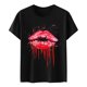 thumbnail image 5 of Fiudx Tops para Mujer Blusa de Manga Corta con Cuello Redondo y Estampado a La Moda para Mujer, 5 of 5