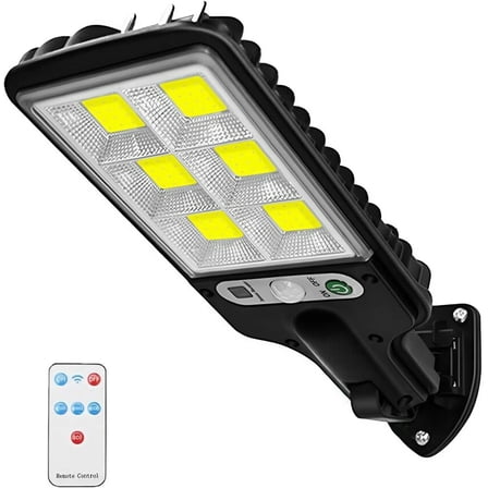 1000000LM LED Solar Motion Sensor Light Bright Garden Outdoor Street Wall Lamp - Black