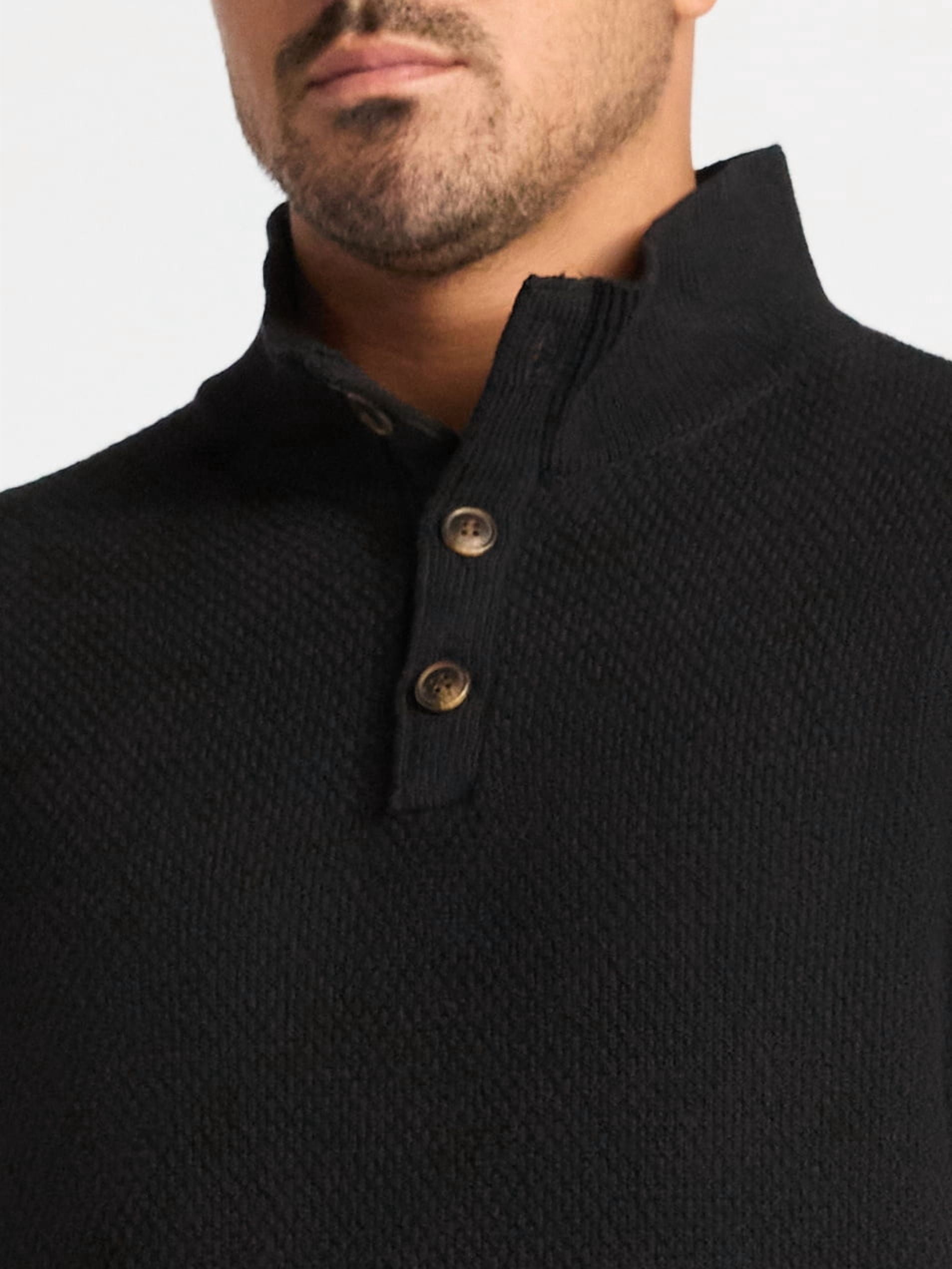 George Men's & Big Men's Button Mock Neck Sweater with Long Sleeves, Midweight, Sizes S-3XL