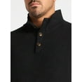 thumbnail image 4 of George Men's & Big Men's Button Mock Neck Sweater with Long Sleeves, Midweight, Sizes S-3XL, 4 of 5