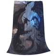 thumbnail image 2 of Vsdgher Black And Blue Lightning Dragon Ultra-Soft Micro flannel Blanket Throw Blankets for Couch Sofa, Bed (4 sizes)-40"x30", 2 of 7