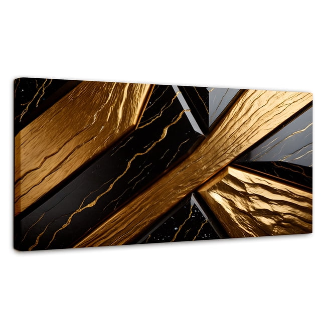 Cuadro Decorativo Canvas Abstracto Mármol Geométrico Canvas Revolution 120x60