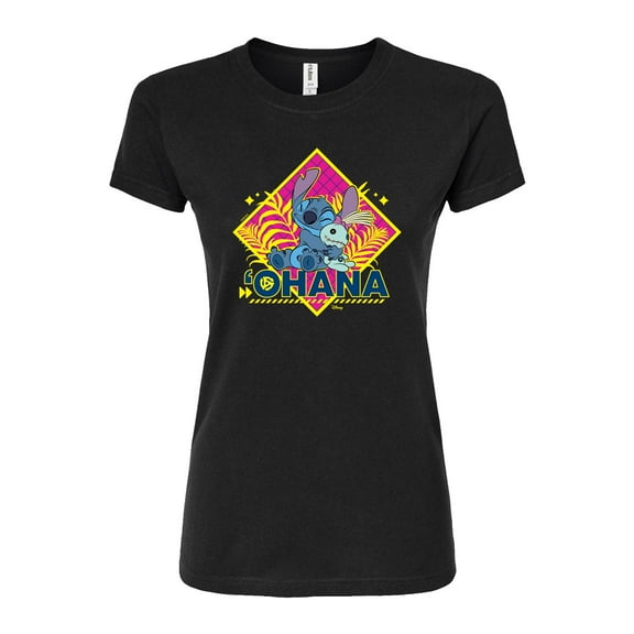 Disney - Lilo & Stitch - Ohana - Juniors Fitted Graphic T-Shirt