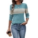 thumbnail image 1 of Blusas de Larga con Bloques de Color para Mujer, Conjuntos de Otoño, Suéteres de Invierno y Moda de Principios de Otoño. Azul L, 1 of 9