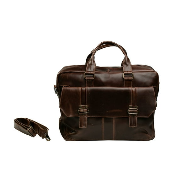Maletín Unisex de Piel CASTELLI LEATHER AUTHENTIC Café