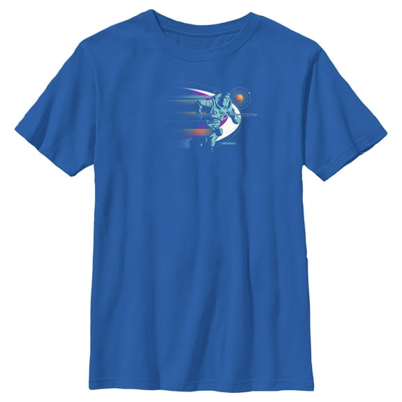 Boy's Lightyear Buzz Running  Graphic Tee Royal Blue Large