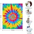 thumbnail image 4 of Colorful Rainbow Tie Dye Spiral Pattern Blanket,Comfortable Soft Flannel Throw Blanket,All Season,Warm Lightweight Blankets for Sofa Bed Couch Living Room Chair,30"x40", 4 of 4