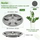 thumbnail image 3 of Uxcell 2-Pack Plato para Plantas, 16 cm/6.3 Pulgadas Bandejas de Plástico para Macetas/Interiores/Exteriores/Drenaje de Agua [Venas Amarillas], 3 of 7