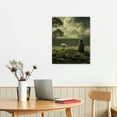 thumbnail image 2 of COMIO Jesus and Lamb Canvas Wall Art Jesus Running After Lost Lamb Picture poster Canvas Christian Home Decor  Unframed, 2 of 4
