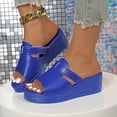 thumbnail image 5 of Taylonsss Women's Summer Fashion Casual Thick-Soled Wedge Sandals with Double Strap and Cushioned Footbed for Outdoor Indoor Comfortable Slip-On Wear, 5 of 9