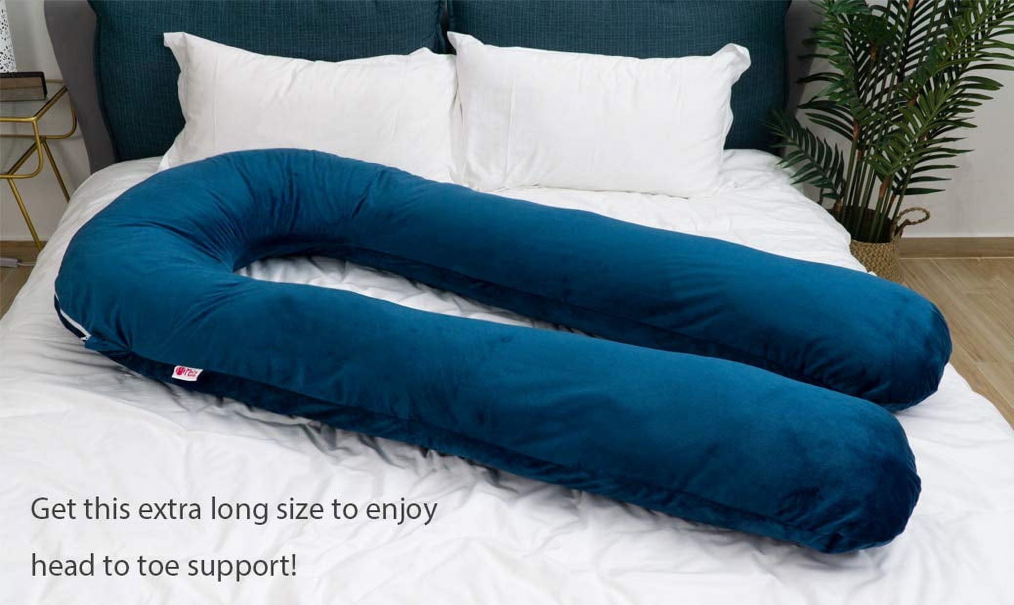 Pillow  Body Pillows For Sleeping 65" Maternity Women With Cover Blue