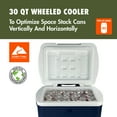 thumbnail image 4 of Ozark Trail 30 Quart Capacity Hard Side Wheeled Cooler, 42-Can, Blue, 4 of 8