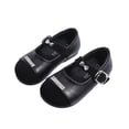 thumbnail image 5 of Viluyesy Girls' Spring Summer Patent Color-Block Flats - Soft Low-Heel Princess Dress Shoes Black Size 11, 5 of 7