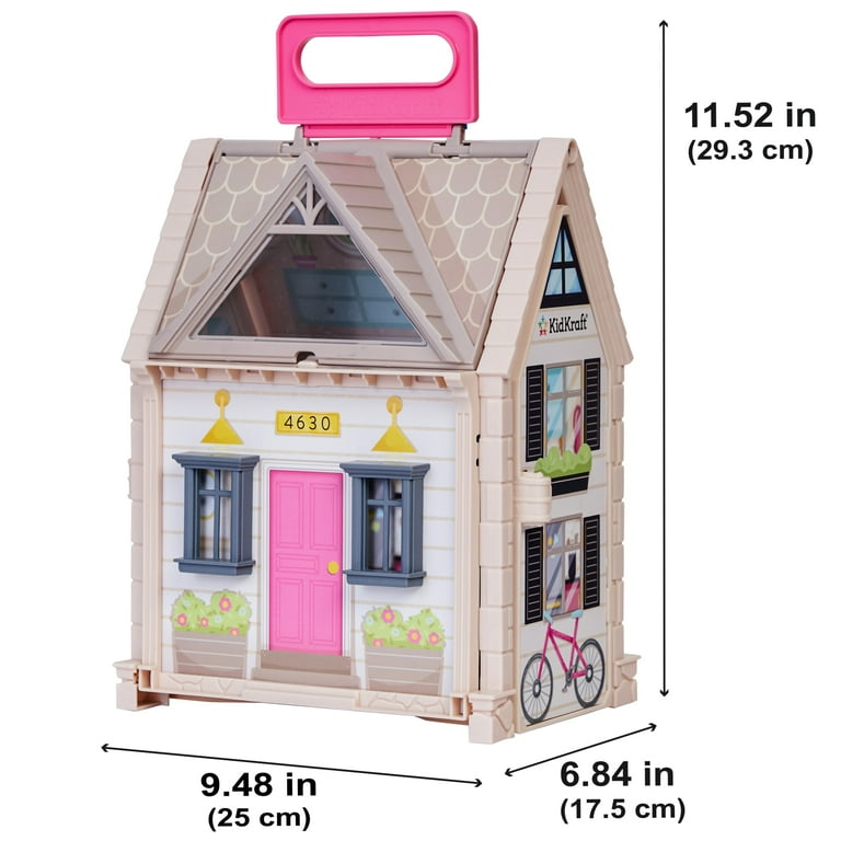 KidKraft Tote ables Portable Cottage Dollhouse with Doll Included Storage 30 Accessories
