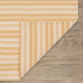 thumbnail image 4 of Ticking Stripe Gold/Ivory Handwoven Indoor/Outdoor Rug, 2'6" x 8' Runner, 4 of 6
