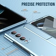 thumbnail image 5 of Dteck Case For Samsung Galaxy Z Fold 4,Shockproof Rugged Built-in S Pen Holder & Hinge Protection Front Screen Protector Slim PC Kicstand Cover with Pen Stylus,Blue, 5 of 7