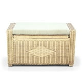 Bruno Handmade 32 Inch Rattan Wicker Chest Storage Trunk Organizer ...
