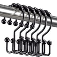 thumbnail image 4 of TIELUTT Stainless Steel Shower Curtain Hook Silent Gourd Hook Curtain Decorative Towels for Bathroom Towel Racks for Bathroom over Toilet Heated Towel Rack Bathroom for Wall Towel Racks for Bathroom, 4 of 8