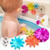 kids toys Water Gear Bathing Toy Set, Spinning Water Wheel, Table Sucker Toy