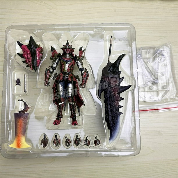 Kaiyodo Monster Hunter Rathalos figura de acción, juguetes de estatuilla, Revoltech, Yamaguchi, espadachín, Reus, modelo masculino, dragón de fuego, Zinogre