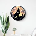 thumbnail image 4 of 12 Inch Wall Clock Battery Operated Silent Clock Decorative for Office, Kitchen, Outdoor, Living Room，Howling Wolf Full Moon Lovely Art, 4 of 4