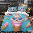 thumbnail image 3 of 3D Ice Cream Printed Comforter Cover Set Children Adult Unique Design Bedding Set Bedroom Decor,Twin (68"x86"), 3 of 5