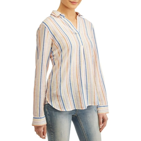- Women's Linen Blend Popover